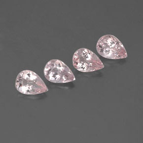 Gemas de morganita rosa natural de  ct, en forma de pera, VVS