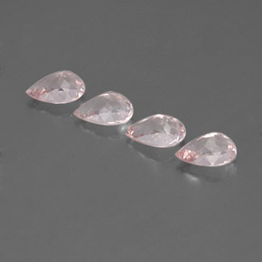 Gemas de morganita rosa natural de  ct, en forma de pera, VVS