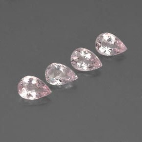 Gemas de morganita rosa natural de  ct, en forma de pera, VVS-VS