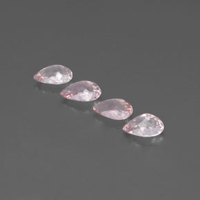 Gemas de morganita rosa natural de  ct, en forma de pera, VVS-VS