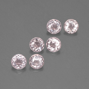 Gemas de morganita rosa natural de  ct, corte redondo, VS