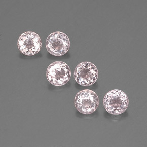 Gemas de morganita rosa natural de  ct, corte redondo, VS