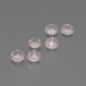 Gemas de morganita rosa natural de  ct, corte redondo, VS