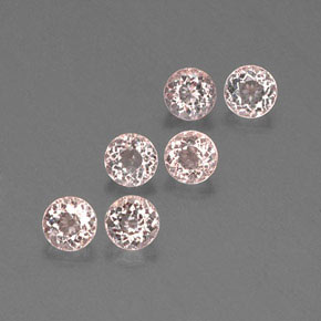 Gemas de morganita rosa natural de  ct, corte redondo, VS