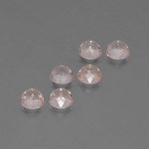 Gemas de morganita rosa natural de  ct, corte redondo, VS