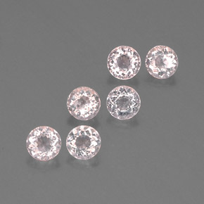 Gemas de morganita rosa natural de  ct, corte redondo, VS