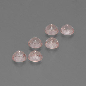 Gemas de morganita rosa natural de  ct, corte redondo, VVS-VS