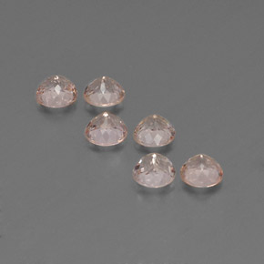 Gemas de morganita rosa natural de  ct, corte redondo, VS