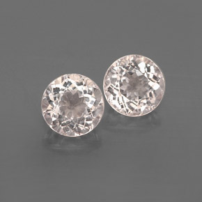 Gemas de Morganita Rosado claro natural de  ct, Corte Redondo, VS