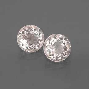 Gemas de Morganita Rosado claro natural de  ct, Corte Redondo, VS