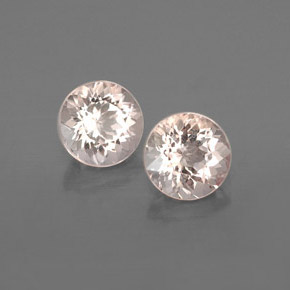Gemas de morganita rosa natural de  ct, corte redondo, VVS-VS