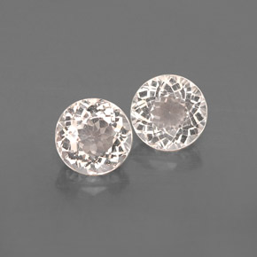 Gemas de morganita rosa natural de  ct, corte redondo, VS