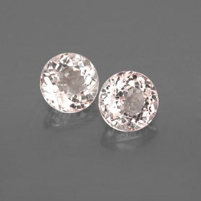 Gemas de morganita rosa natural de  ct, corte redondo, VS