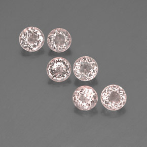 Gemas de morganita rosa natural de  ct, corte redondo, VS