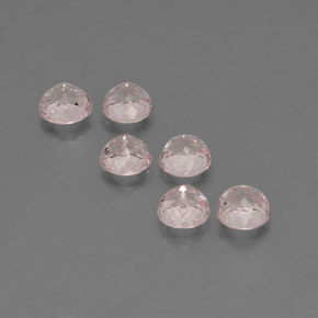 Gemas de morganita rosa natural de  ct, corte redondo, VS