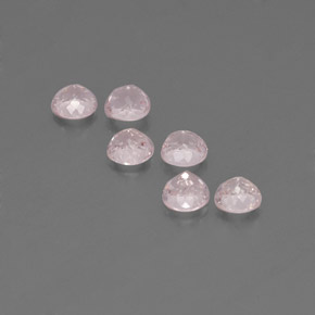 Gemas de Morganita Rosado claro natural de  ct, Corte Redondo, VVS-VS