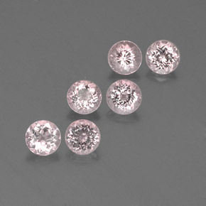 Gemas de morganita rosa natural de  ct, corte redondo, VVS-VS