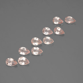 Gemas de morganita rosa natural de  ct, en forma de pera, VS