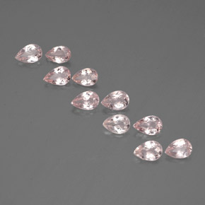 Gemas de Morganita Rosado claro natural de  ct, En forma de pera, VS