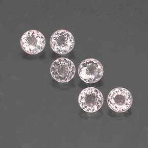 Gemas de morganita rosa natural de  ct, corte redondo, VS