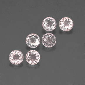 Gemas de morganita rosa natural de  ct, corte redondo, VS