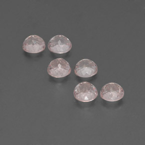 Gemas de morganita rosa natural de  ct, corte redondo, VS