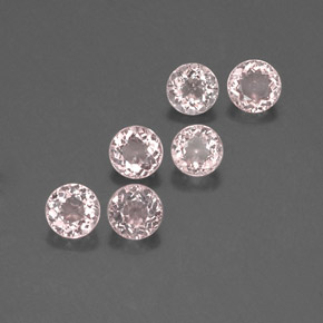 Gemas de morganita rosa natural de  ct, corte redondo, VVS-VS