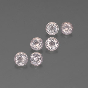 Gemas de Morganita Rosado claro natural de  ct, Corte Redondo, VVS-VS