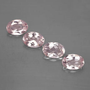 Gemas de morganita rosa natural de  ct, corte óvalo, VVS