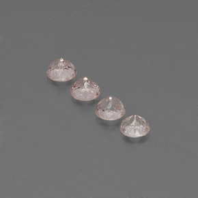 Gemas de Morganita Rosado claro natural de  ct, Corte Redondo, VVS-VS