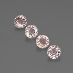 Gemas de morganita rosa natural de  ct, corte redondo, VS