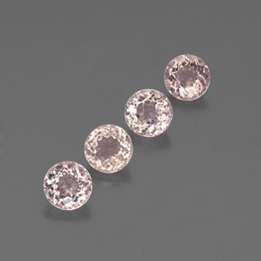 Gemas de morganita rosa natural de  ct, corte redondo, VS