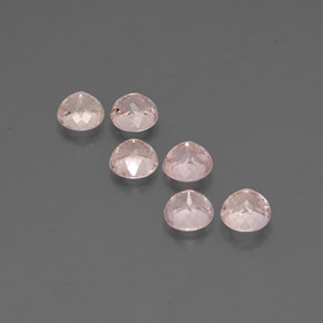Gemas de morganita rosa natural de  ct, corte redondo, VVS-VS