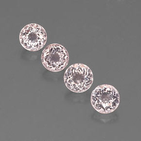Gemas de morganita rosa natural de  ct, corte redondo, VVS-VS