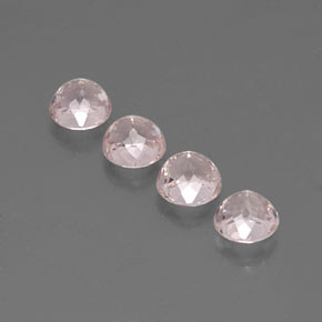 Gemas de morganita rosa natural de  ct, corte redondo, VVS-VS