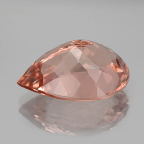 Morganita Rosado salmón natural de 7.75 ct, En forma de pera, VVS
