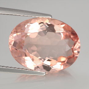 Morganita rosa natural de 8,03 ct, corte óvalo, VVS