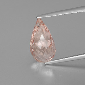 Morganita rosa natural de 5,55 ct, briolette, SI