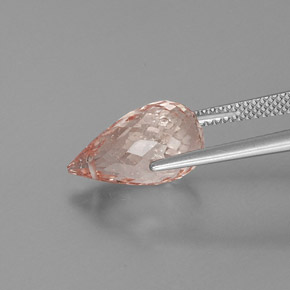 Morganita rosa natural de 5,55 ct, briolette, SI