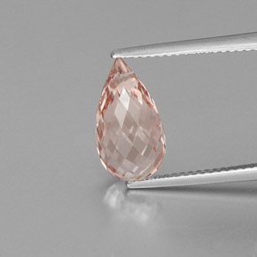 Morganita rosa natural de 4,15 ct, briolette, VS