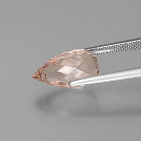Morganita rosa natural de 4,15 ct, briolette, VS