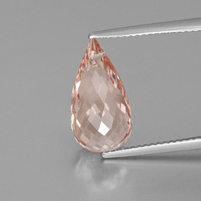 Morganita rosa natural de 5,88 ct, briolette, VS