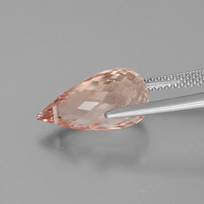 Morganita rosa natural de 5,88 ct, briolette, VS