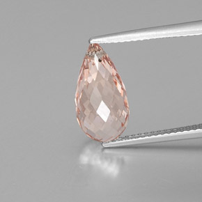 Morganita rosa natural de 4,16 ct, briolette, VS
