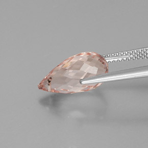 Morganita rosa natural de 4,16 ct, briolette, VS