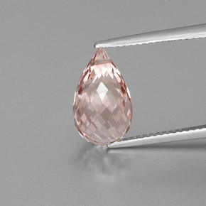Morganita rosa natural de 4,88 ct, briolette, VVS-VS