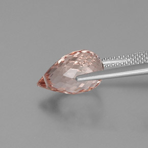 Morganita rosa natural de 4,88 ct, briolette, VVS-VS