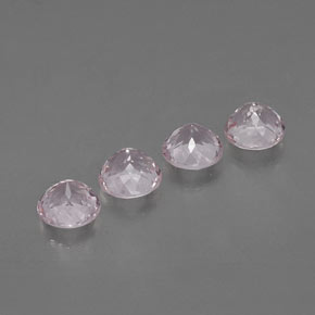 Gemas de morganita rosa natural de  ct, corte redondo, VVS-VS
