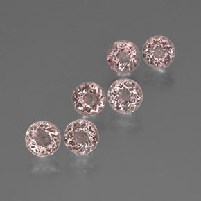 Gemas de morganita rosa natural de  ct, corte redondo, VS