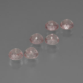 Gemas de morganita rosa natural de  ct, corte redondo, VS